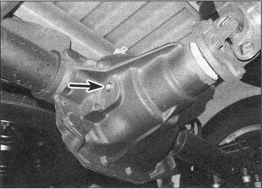 Ford F150 The check/fill plug is located at the right-front of the differential housing (plug locations may vary by model, but will generally be at the same height)