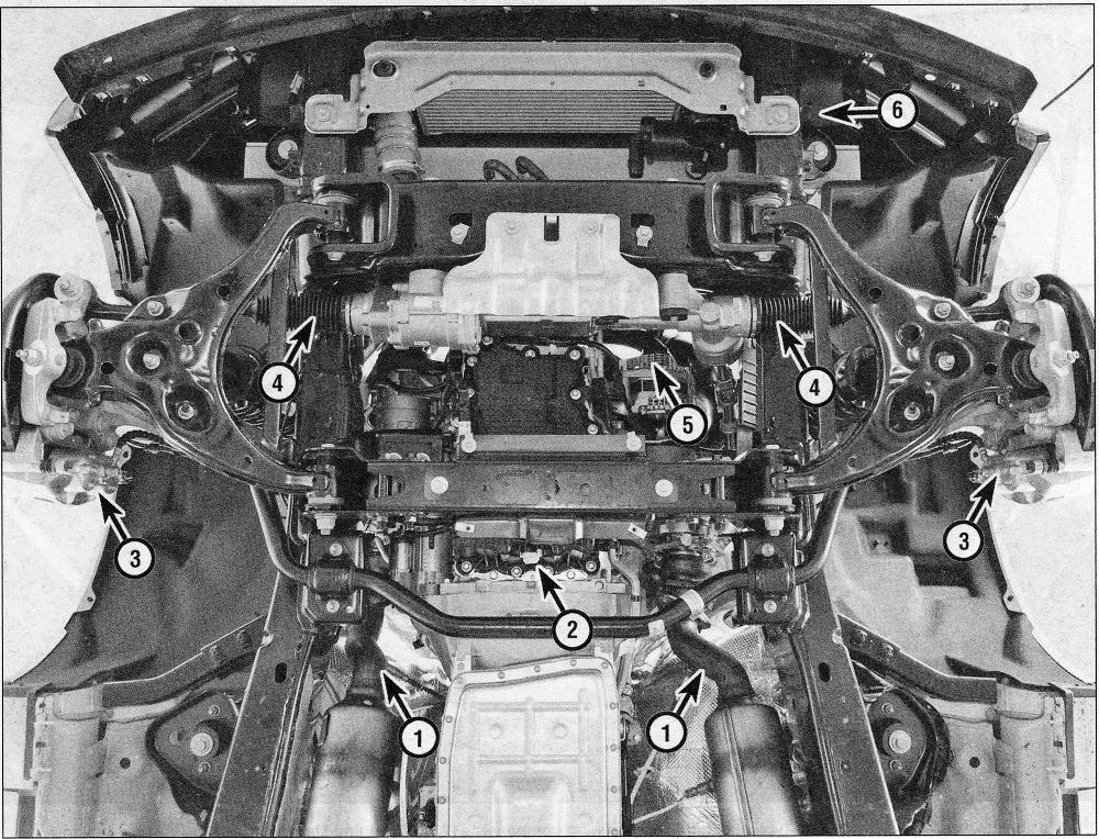 Ford f150 Typical engine underside components (2.7L V6 engine shown)