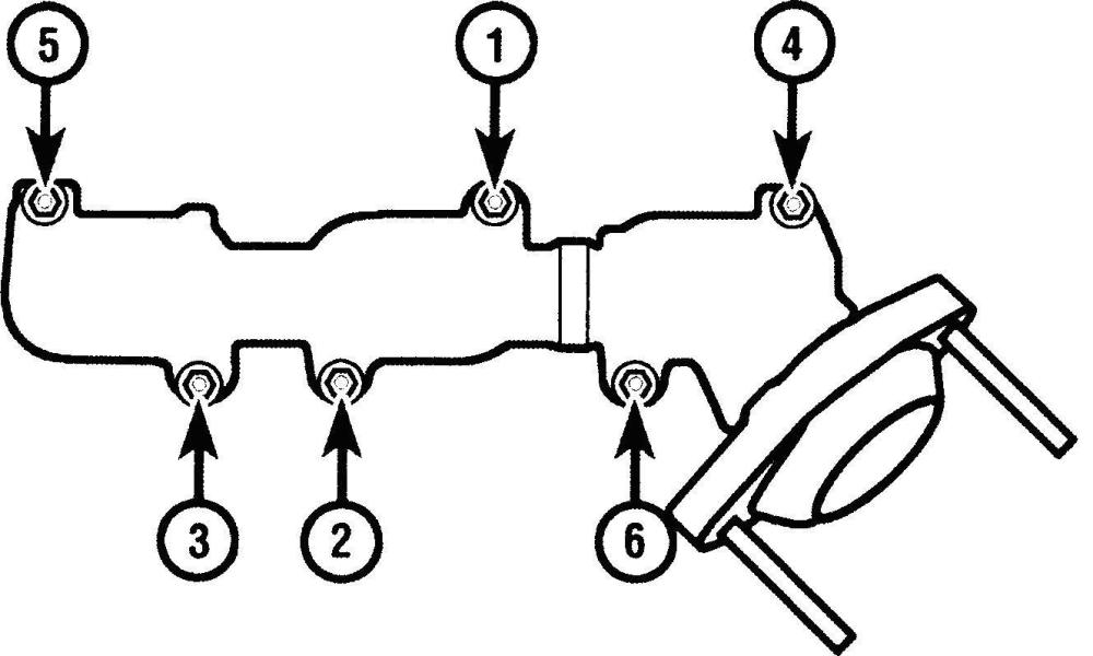 F150 3.3L and 3.5L non-turbocharged engine manifold tightening sequence